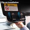 Multifunctional Car Sunglasses Holder Driver's Seat Clip Storage Case Eyewear Frame Car Sun Visor Holder Brown/gray