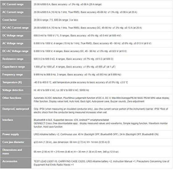 HIOKI Strømtang med CM4372 AC/DC (AC/DC600A Bluetooth)