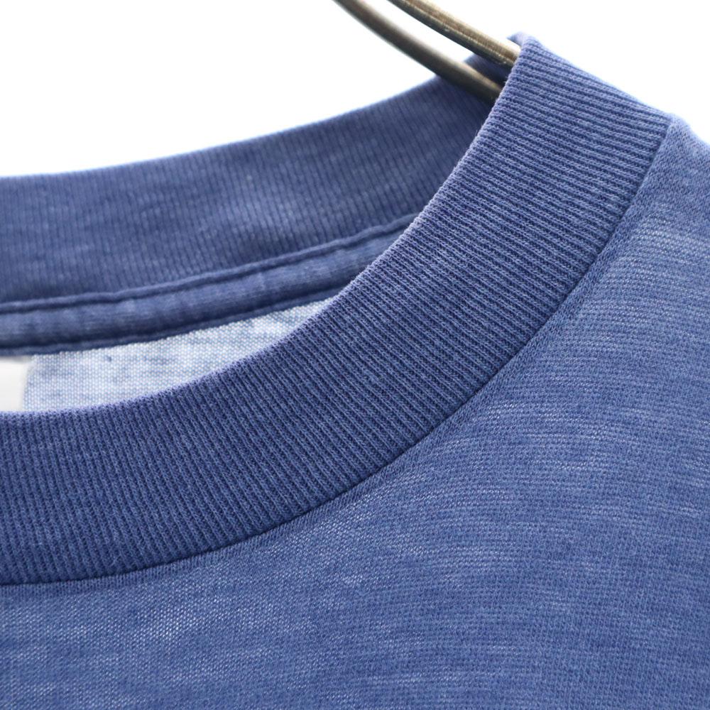 Vintage 70s 80s Print Short Sleeve T-shirt Blue Women Used