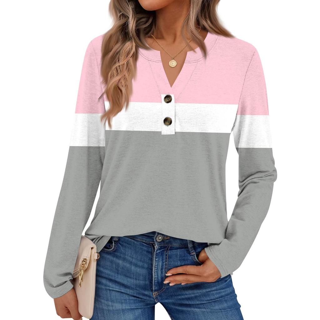 Women's Print Long Sleeve Shirts Elegant Casual Tops Trendy Shirts Tops