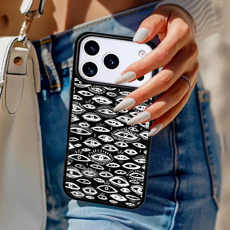 Eyes Pattern Phone Case For iPhone 17 Air 14 15 13 12 Max Cover For Apple 14 15 16 16e 11 Pro Max Plus