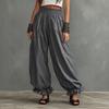 Women's Casual Lantern Pants High Waist Wide Leg Ruffle Hem Loose Fit Long Trousers Summer Lightweight Comfortable Design