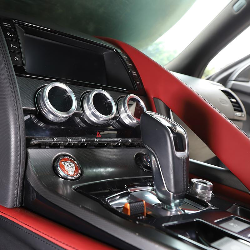 For Jaguar F-TYPE 2013-2026 Aluminium alloy Center Console Air Conditioner Volume Knob Switch Circles Trim Interior Accessories