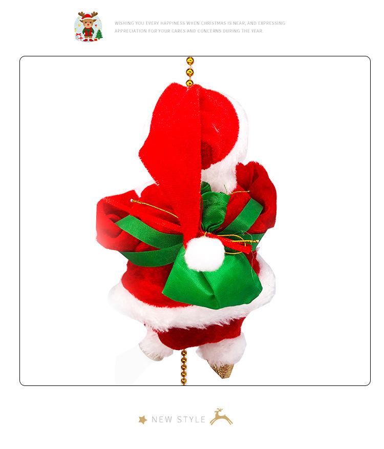 European Christmas Climbing Santa Electric Toy and Decoration
