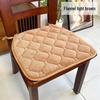 Cotton Linen Non-Slip Sponge Dining Chair Cushion, All-Season Solid Color with Straps, Horseshoe Shape.