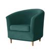 Chair Tub Elastic Velvet Cover Single Sofa Slipcover Living Room Washable Club Armchair Cover 1 Seater Furniture Protector Home