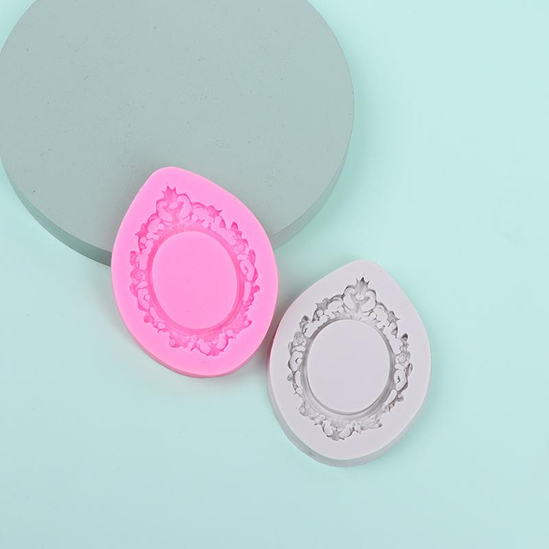Moule à Fondant en Silicone Cadre 3D Décoration de Gâteau Chocolat Moule de Cuisson Fad