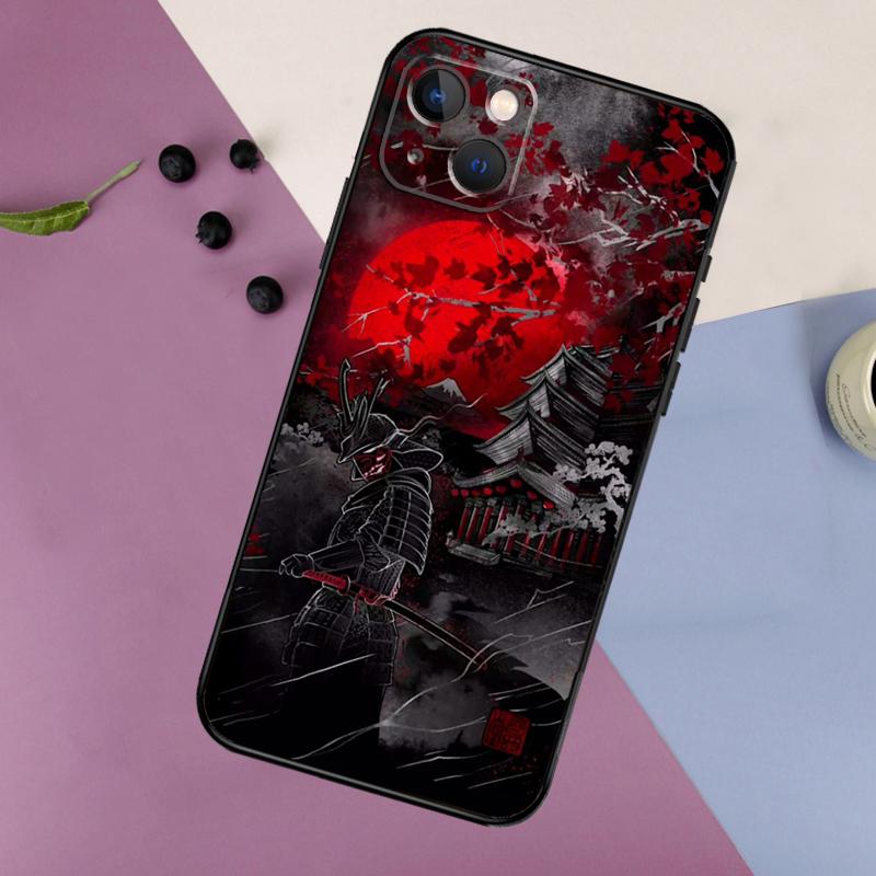 Japan Samurai Ninja Phone Case For iPhone 11 12 13 14 16 15 Pro Max Mini 7 8 Plus X XR XS Max Bumper Cases Cover