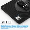 For iPad Pro 11 (2024) Case Hand Strap Kickstand TPU+PC+Silicone Tablet Cover