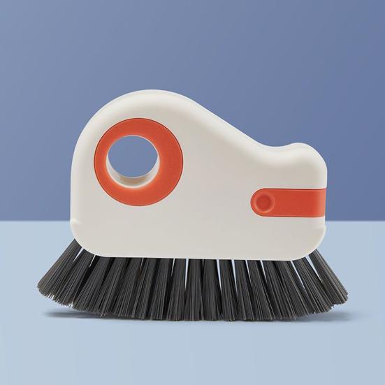 1/2 ks štěrbinový kartáč 2 v 1 kartáč na čištění drážek přenosný čistič okenních kolejniček s tvrdými štětinami škrabka lopatka ergonomická rukojeť čistič štěrbin