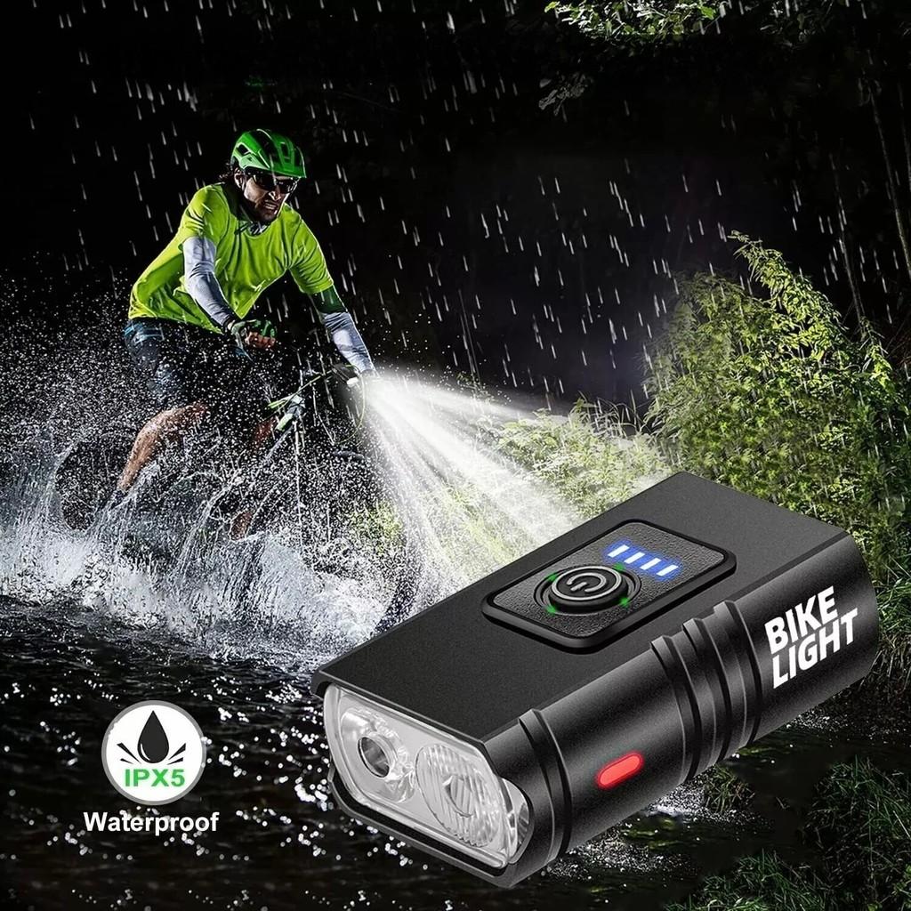 Led Light Bicycle 6 Modes Mtb Bike Front Lamp Usb Rechargeable Safety Night