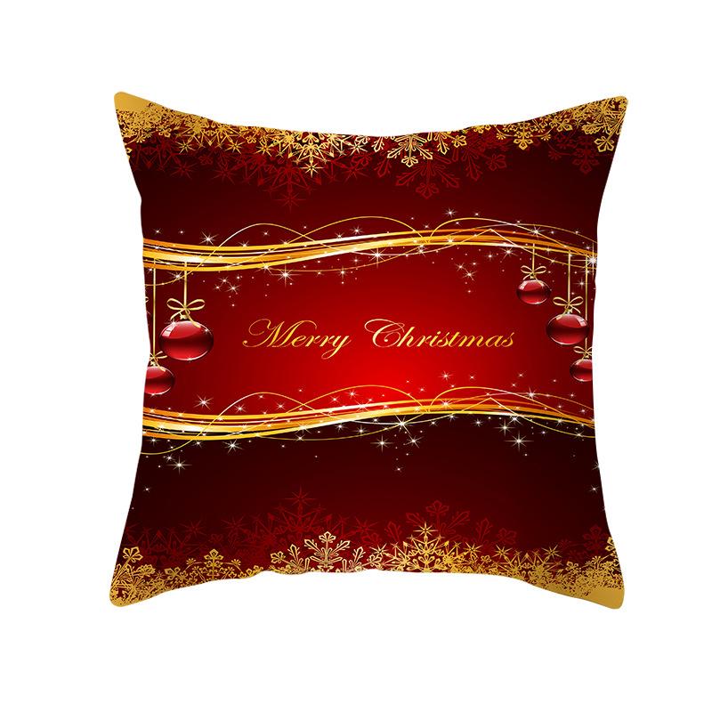 Red Series Christmas Pillow Covers for Home Use, Peach Skin Pillow Covers, Sofa Cushion Covers