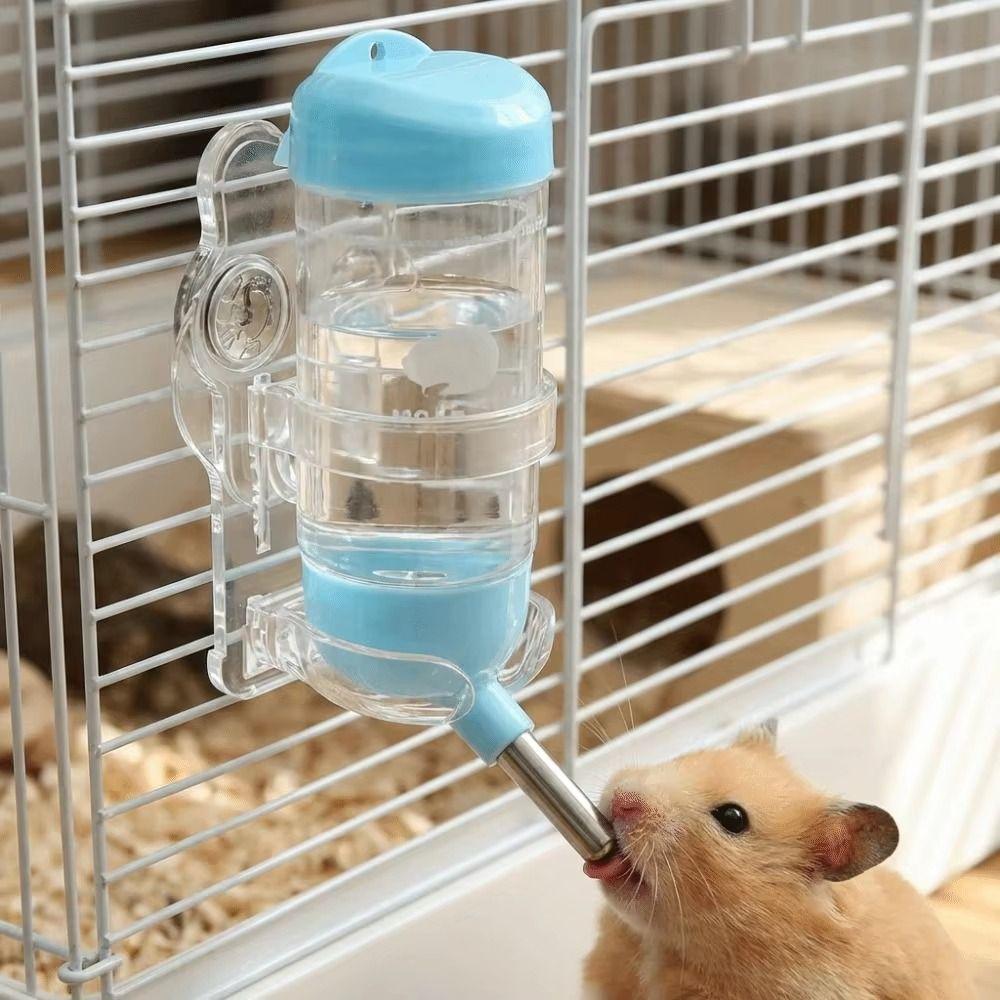 Adjustable Hamster Water Bottle Holder Transparent Drinking Bottle Holder Guinea Pig