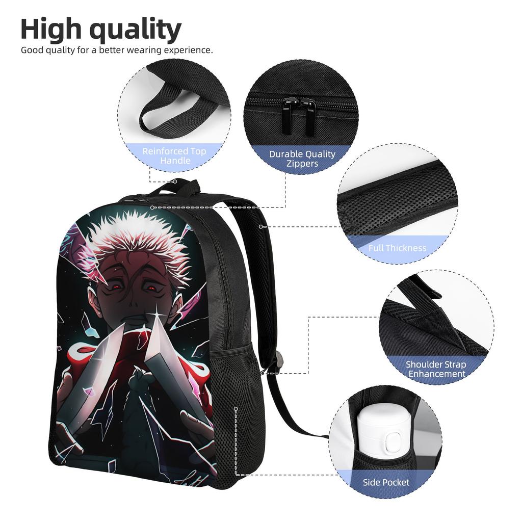 Yuji Itadori Backpack J-Jujutsu Kaisens Cycling Backpacks Male Cool School Bags Designer Durable Rucksack