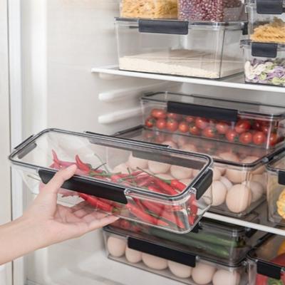 Transparent Refrigerator Food Vegetable Fruit Storage Box Clear Sealed Noodles Storage Container Home Kitchen Fresh Keeping Box