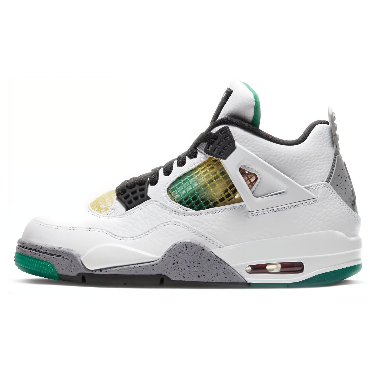 

Новые женские кроссовки JORDAN 4 Retro Lucid Green Rasta AQ9129-100 36