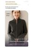 2025 Women's Casual Cashmere Knit Cardigan with Stand Collar, Loose Fit, and Zipper - Simple, Fashionable Long Sleeve Jacket