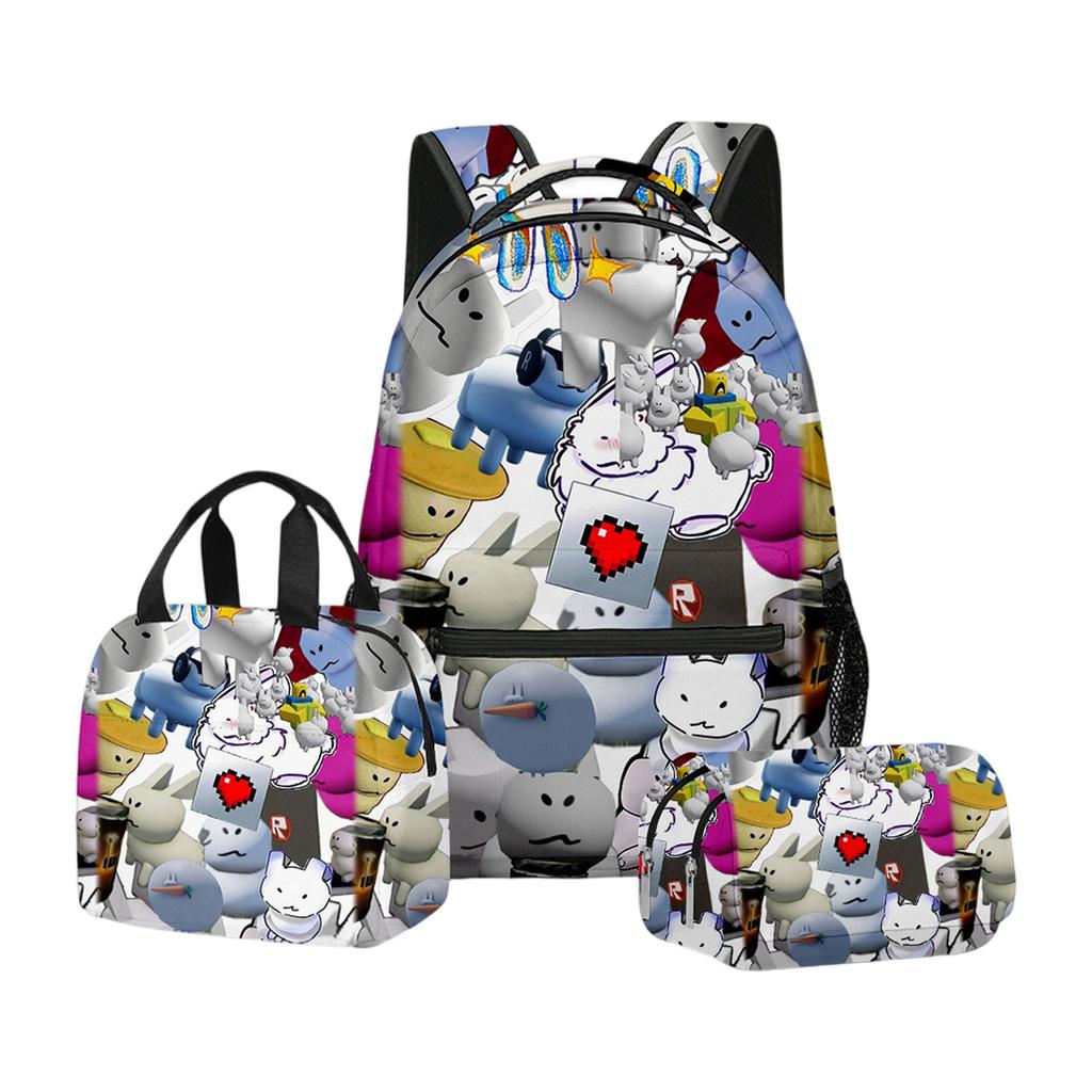 Cartoon Printing Casual Shoulder Bag Junior High School Students Large Capacity Backpacks