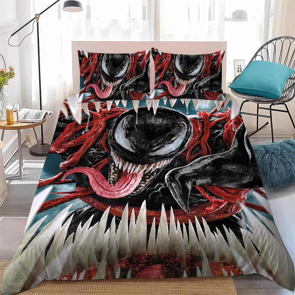 

V-Venom Movie Duvet Cover Set Home Style Bedding Soft Laundry Cotton Bed 3 Piece Set Student Dormitory Gift 135x200cm
