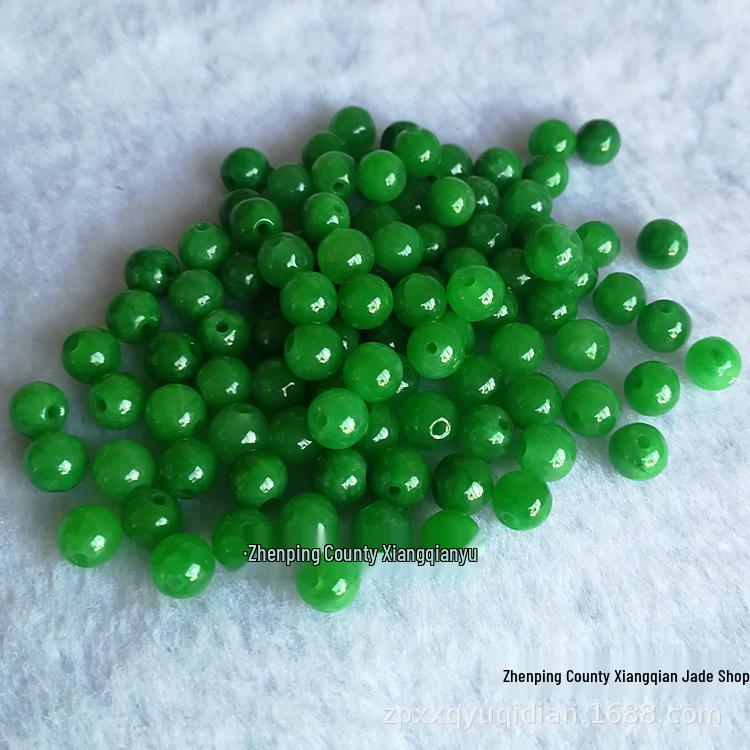 

Dry Green Jade Round Beads for DIY Jewelry: Iron Dragon Life Buddha Bracelet & Necklace Accessories