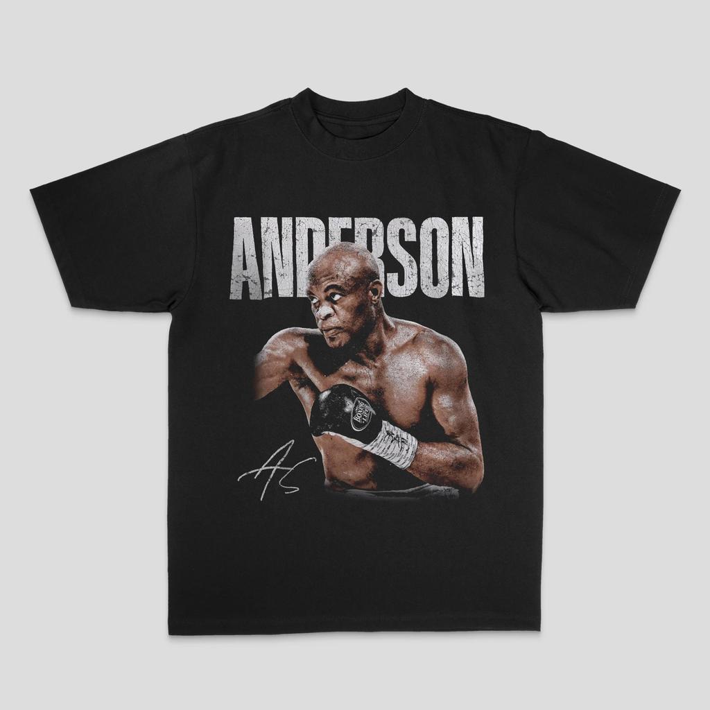 Relaxed Street-style Pure Cotton Short-sleeve T-shirt with Direct-printed Portrait Graphics and Boxing Short Sleeves Tops