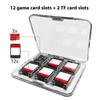 IPEGA PG-SW2107 For Nintendo Switch 2 Transparent Magnetic Game Card Storage Case Holds 12 Game Cards and 2 TF Cards