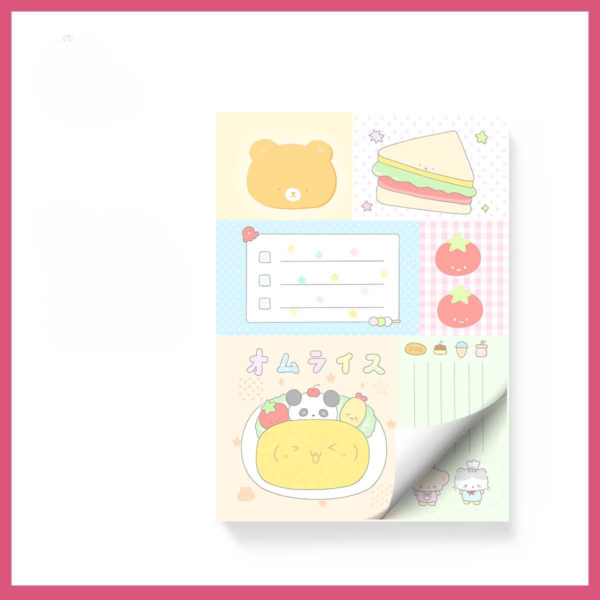 

Канцелярские принадлежности Kawaii, блокноты, 50 листов, материал для скрапбукинга, бумага для заметок, многоразовые аксессуары для заметок, офисы, декоративная книга