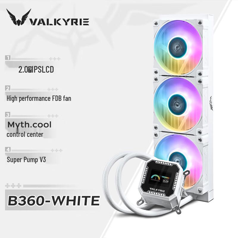 

VALKYRIE VK B360/B360W Integrated CPU Liquid Cooler with 2-inch IPS Display