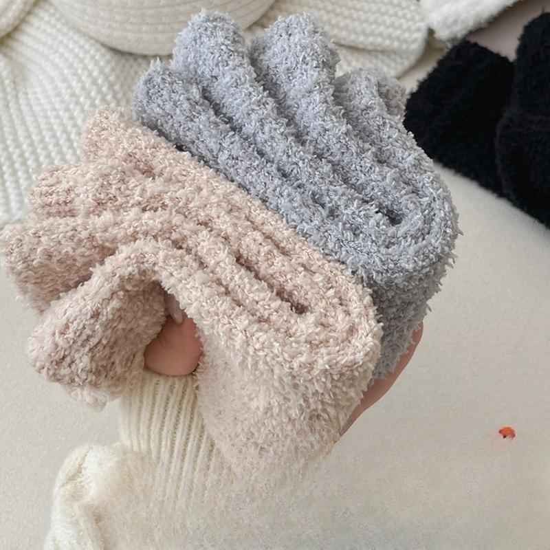 Knee Protection Stockings for Cold Legs, Coral Fleece Cold-proof Knee-high Socks, Thickened Knee Protection Socks