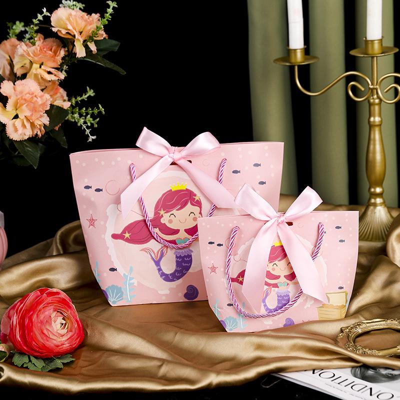 High-End Handheld Paper Gift Bag for Mooncakes - Mid-Autumn Festival Souvenir