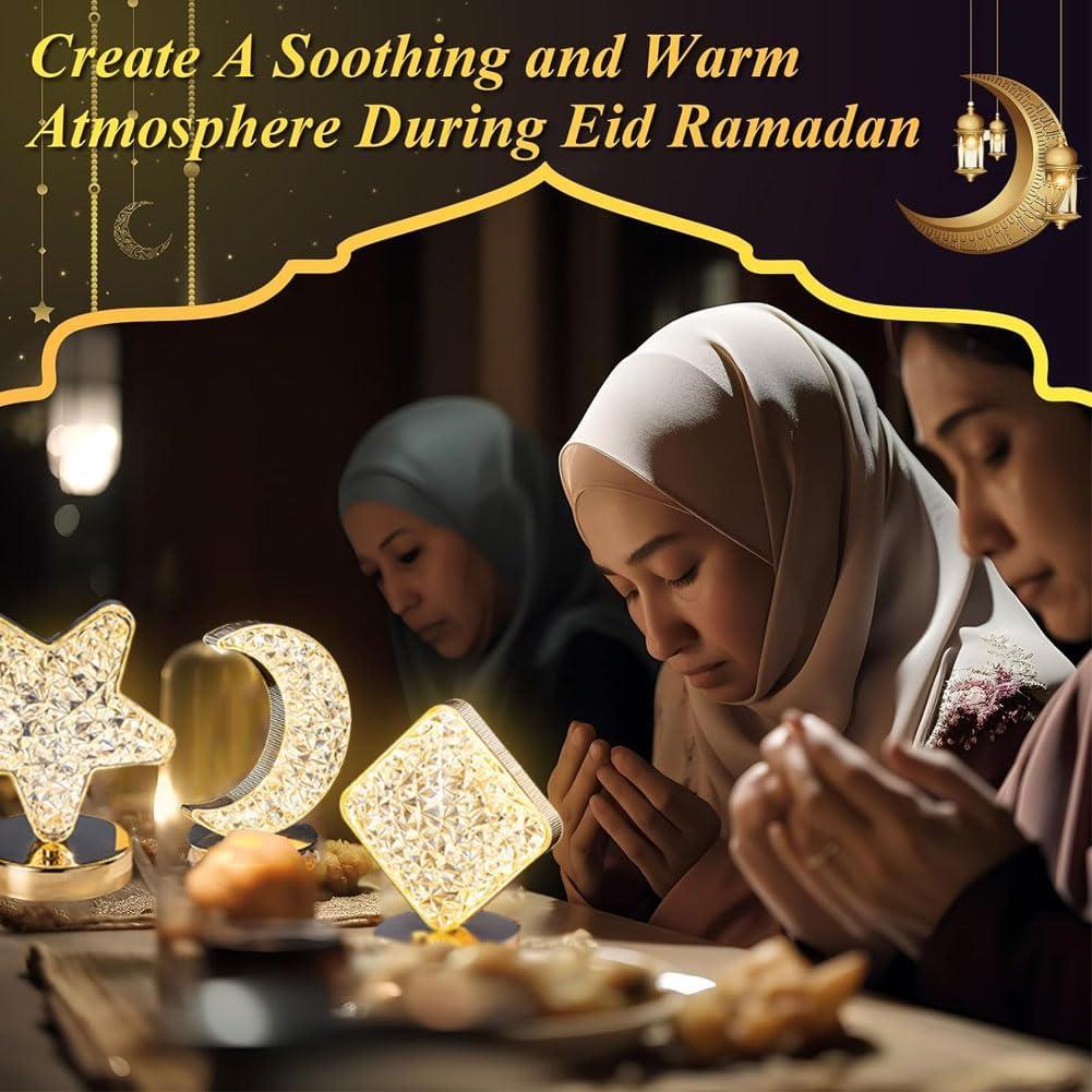 Bedroom Crystal Touch Dimming Night Light Girls Room Home Decor Aesthetics USB Bedside LED Ambient Table 3d Moon Lamp