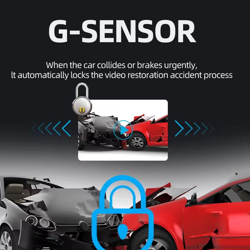 Full HD 1080P Streaming Dash Cam Full Screen Touch 10 Inch Dual Lens 170 Angle Night Vision Wifi App Control Vehicle DVR