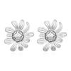Small Daisy Flower Stainless Steel Earrings Exaggerated Niche Design Sense 18K Earrings