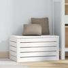 vidaXL Truhe Weiß 59,5x36,5x33 Cm Massivholz Kiefer