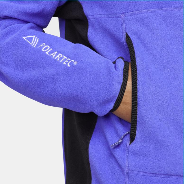 Nike ACG Wolf Tree Polartec® Logo Embroidered Color Block Hooded Jacket Men Jackets Persian-Purple FB8082-510