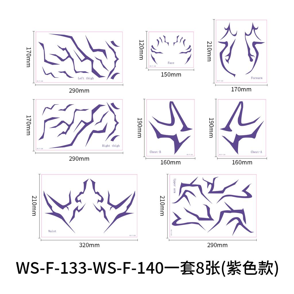 Laser Color Printing Witch Hunter Girl Group Boy Group Rumi Technology Animation Devil Hunter Tattoo Sticker