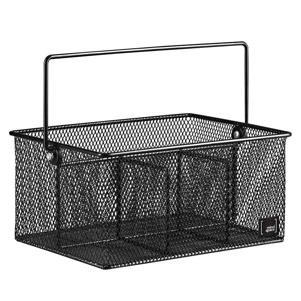 Knife and Fork Storage Basket Wrought Iron Dining Table Tableware Storage Basket Tea Restaurant Cleaning Handle Basket Organizer