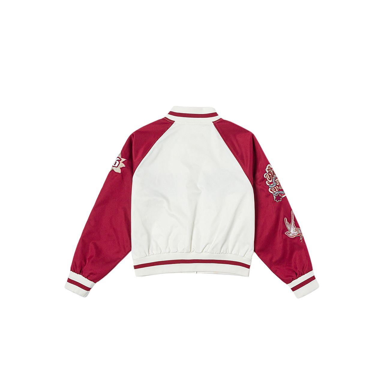 

New Vans Baseball Jacket Women s Ecru VN000P3JFS8 M