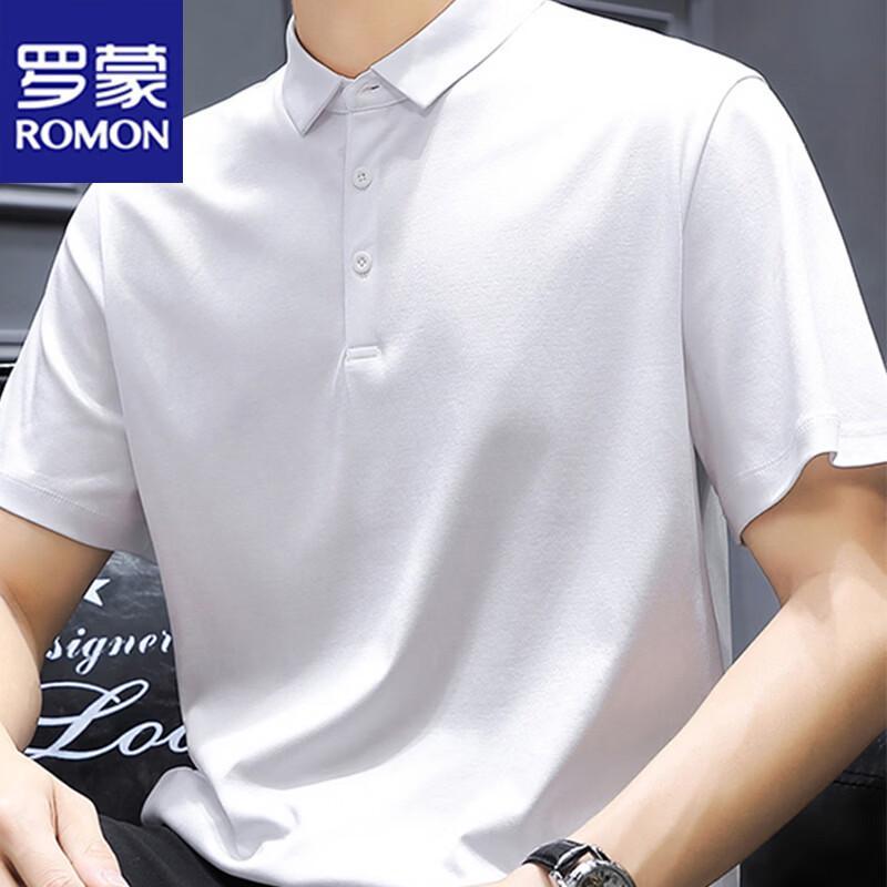 Romon Men s Ice Silk Quick-Dry Loose Short-Sleeve Shirt 5XL белый
