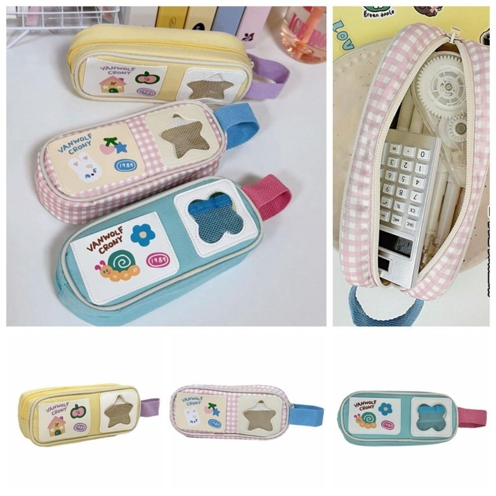 Picnic Series Kawaii Pencil Bag Large Capacity Pen Pencil Case Cartoon Stationery Bag Kids