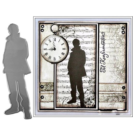 Muž postava Shadow Cutting Dies DIY Scrapbook Papírové karty Craft Punch Stencil