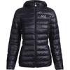 EA7 SS23 Letter And Number Print Hooded Casual Down Jacket Women Jackets Black 8NTB14-TN12Z-1200