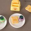 12PCS Bread Machine Jam Baking Clip Model Dollhouse Simulation Miniature Food Toy DIY Accessories Desktop Doll House Ornament