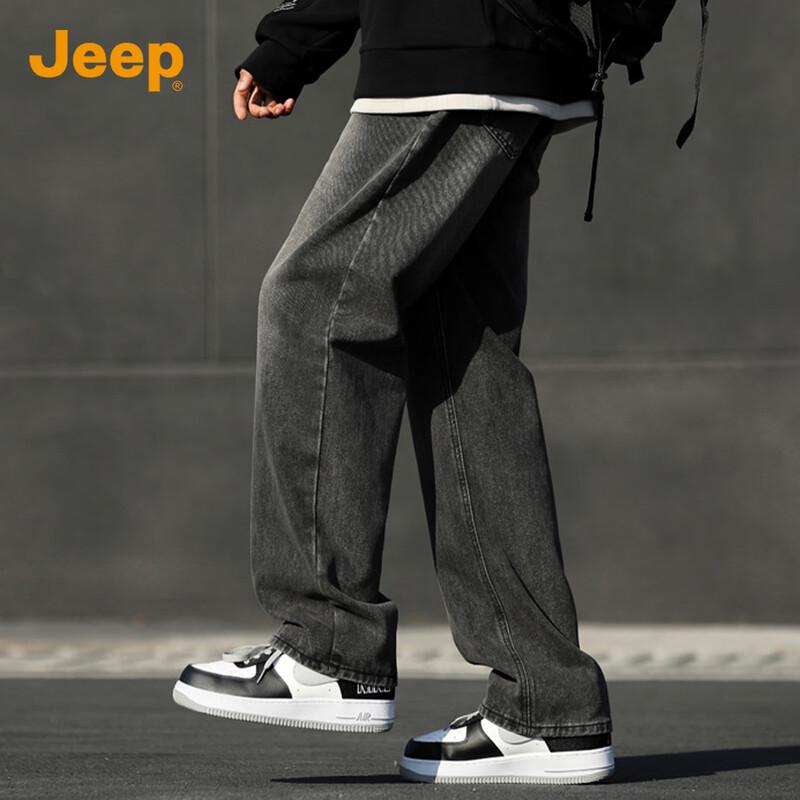 JEEP Men's Retro Loose Straight Leg Jeans