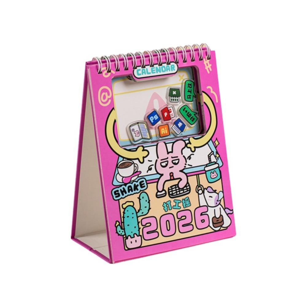 Traditioneller Klappkalender Cartoon Tischkalender Kreativer Schreibtischkalender Geburtstagsgeschenke