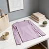 Silk Cotton T Shirt For Women With V Neck And Spliced Design For Casual Wear