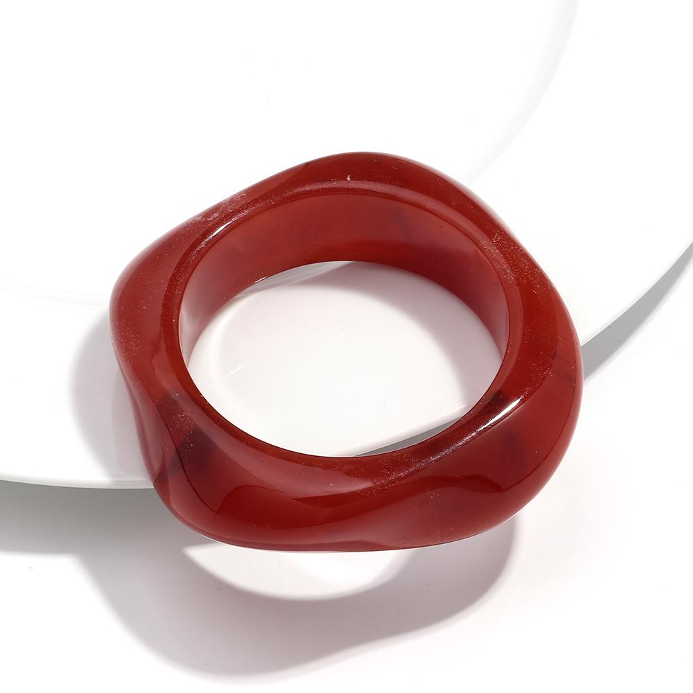 Бохо Коричневые Неправильные Акриловые Смоляные Массивные Браслеты для Женщин на Руку Гот Геометрические Браслеты-Шармы Парные Украшения Подарок