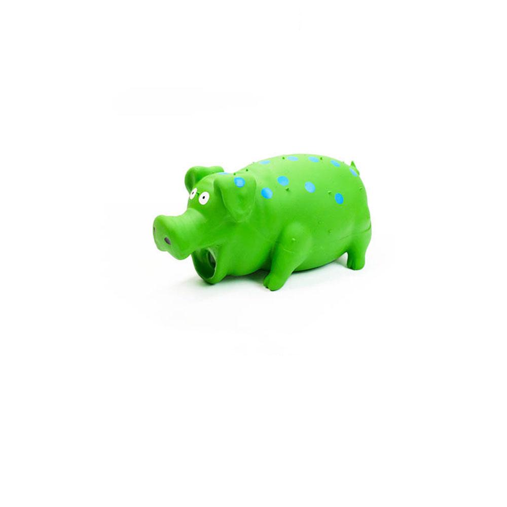 Pet Latex Pig Toy - Squeaky, Spotted, Durable Chew & Molar Toy for Dogs, Pet Puzzle Supplies