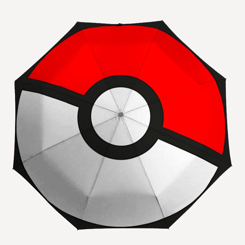 Покебол, Автоматический складной зонт Pokémon, Портативный компактный, Идеальный подарок на день рождения, Рождество0809182