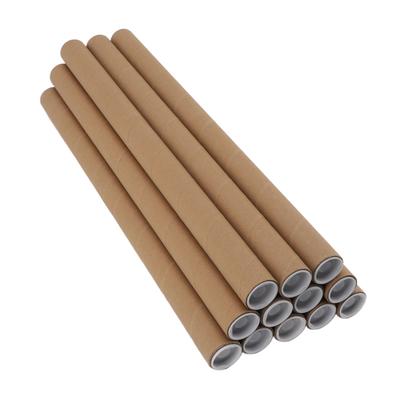 12 Pcs Round Paper Tubes Poster Storage Tubes Multipurpose Mailing Poster Paper Tubes with Plastic